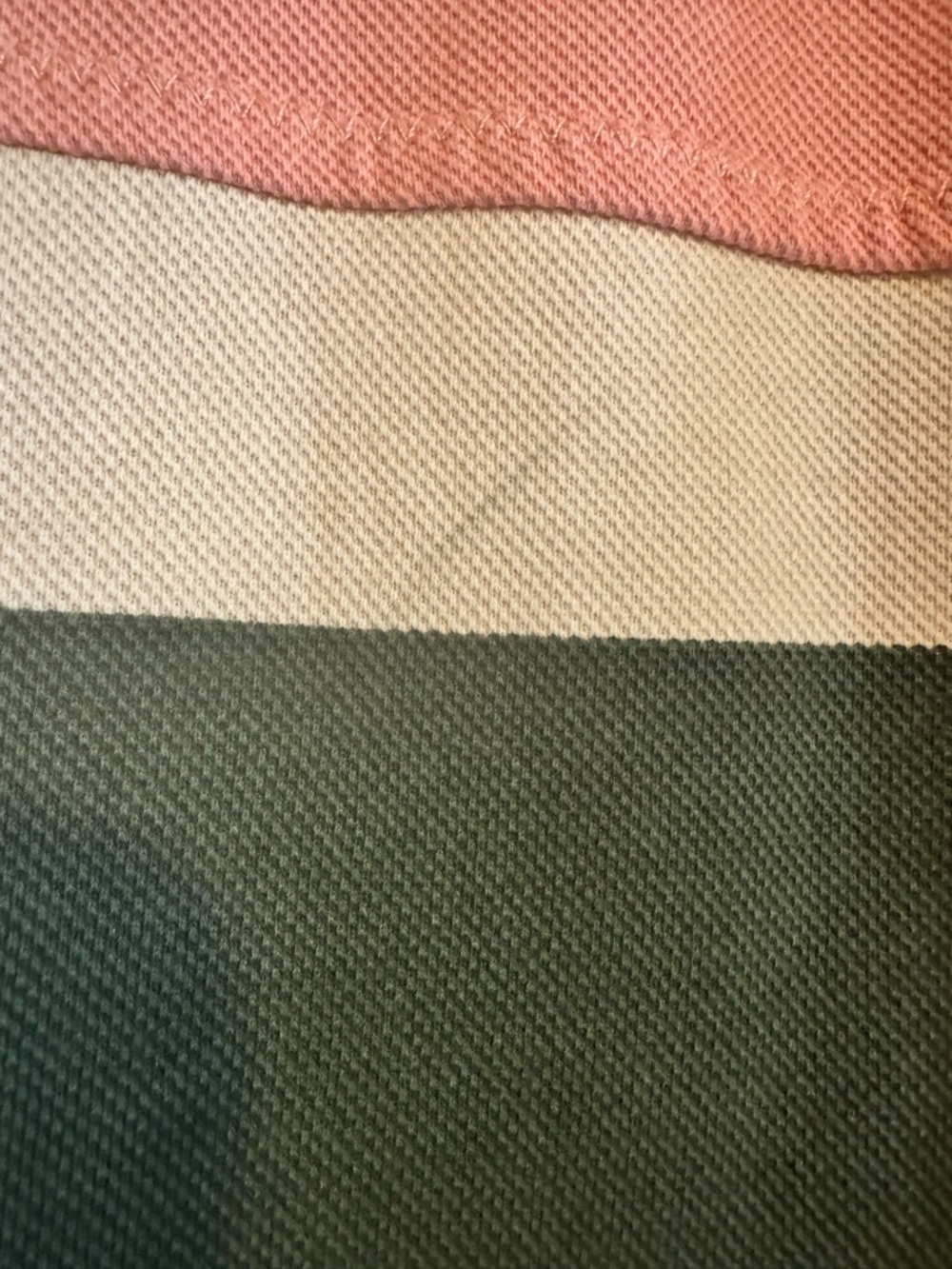 Fat Face Olive, Pink & White Striped Half-Zip Pullover - Picture 4 of 5